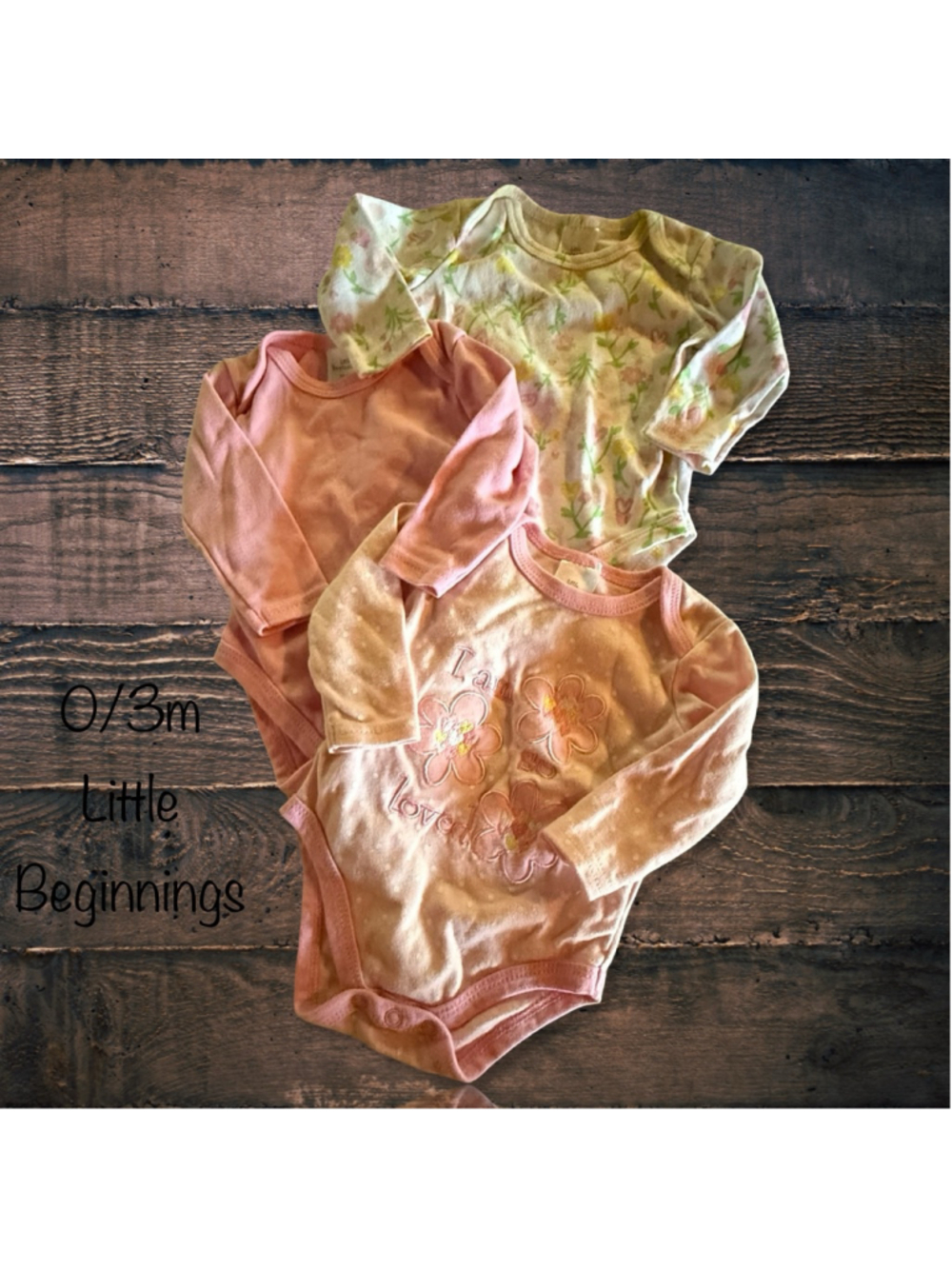 0/3m Little Beginnings Longsleeve One Piece